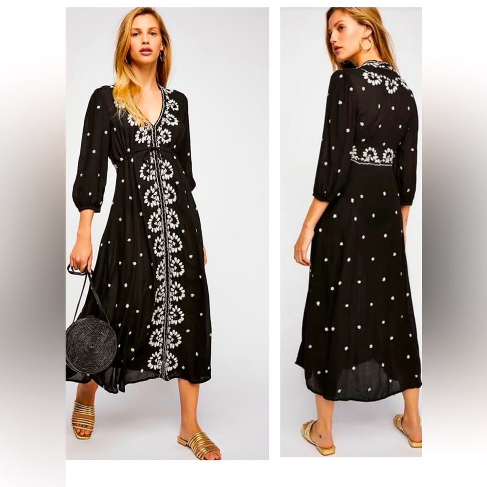 Free People Boho midi dress